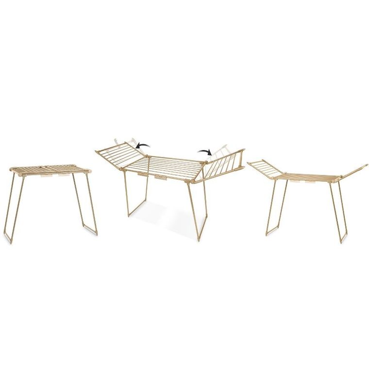 Massido, Debora, suszarka na pranie stojąca, rozkładana, złota, 19 mb