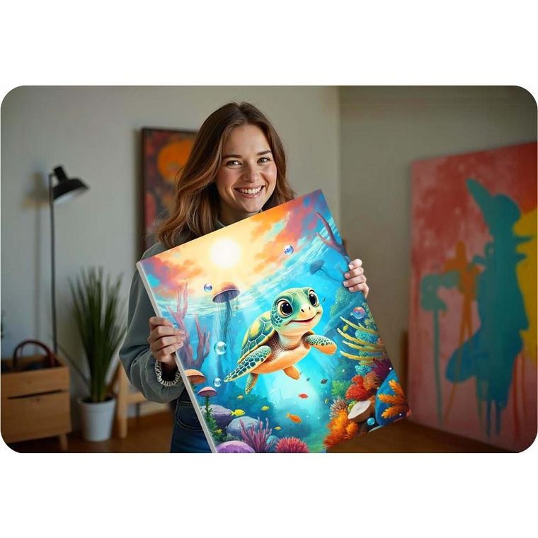 Massido, malowanie po numerach, żółwik, 40-50 cm