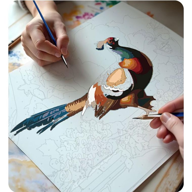 Massido, obraz do malowania po numerach, Bażant, 40-50 cm