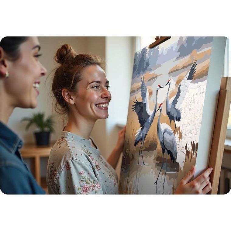 Massido, obraz do malowania po numerach, Żurawie, 40-50 cm