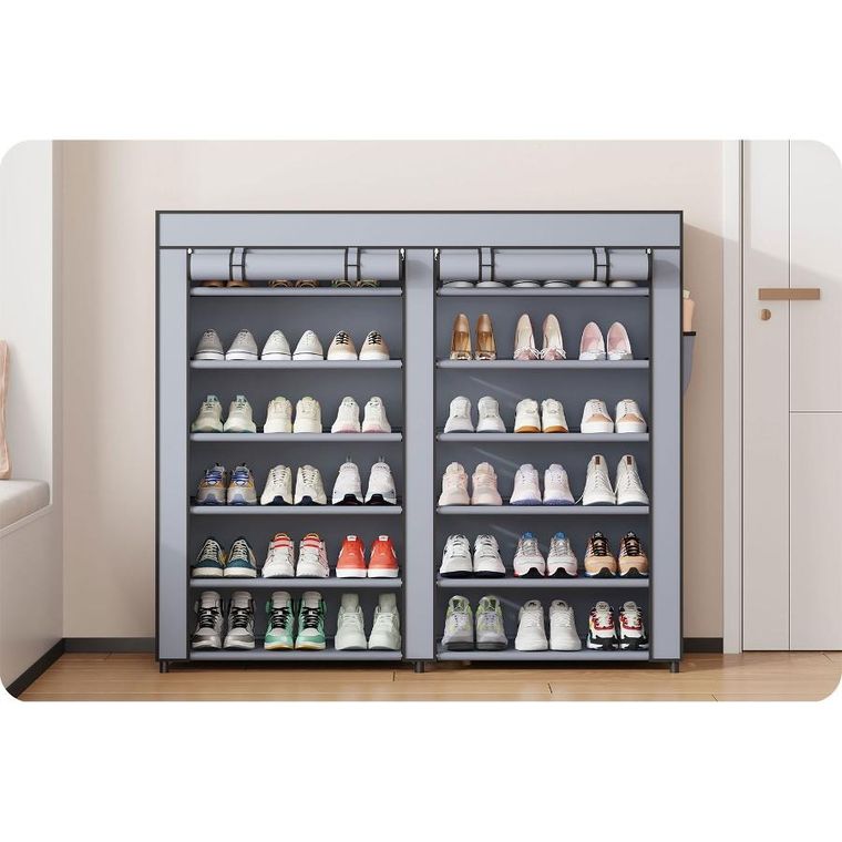 Massido, szafa tekstylna na buty, grafitowa