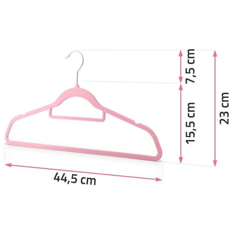 Massido, Welurowe wieszaki na ubrania, 20 szt., MS-859
