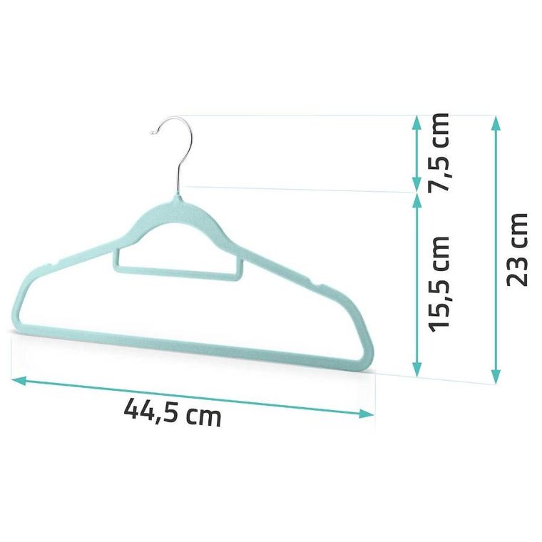 Massido, Welurowe wieszaki na ubrania, 20 szt., MS-859