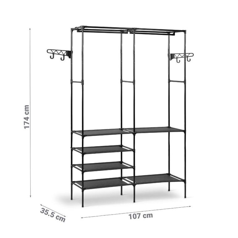Massido, wieszak stojący, czarny