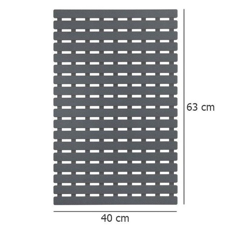 Mata łazienkowa, z tworzywa sztucznego, antypoślizgowa, 63-40 cm