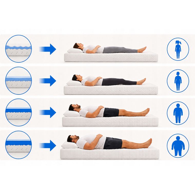 Materace z Gór, Flexi Soft, materac piankowy, 120-160-21 cm