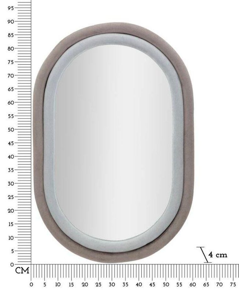 Mauro Ferretti, Antony, lustro ścienne w welurowej ramie, 60-90 cm