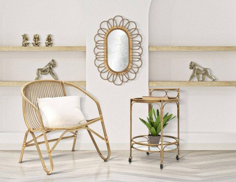 Mauro Ferretti, lustro ścienne z ozdobną ramą, 56.5-80 cm