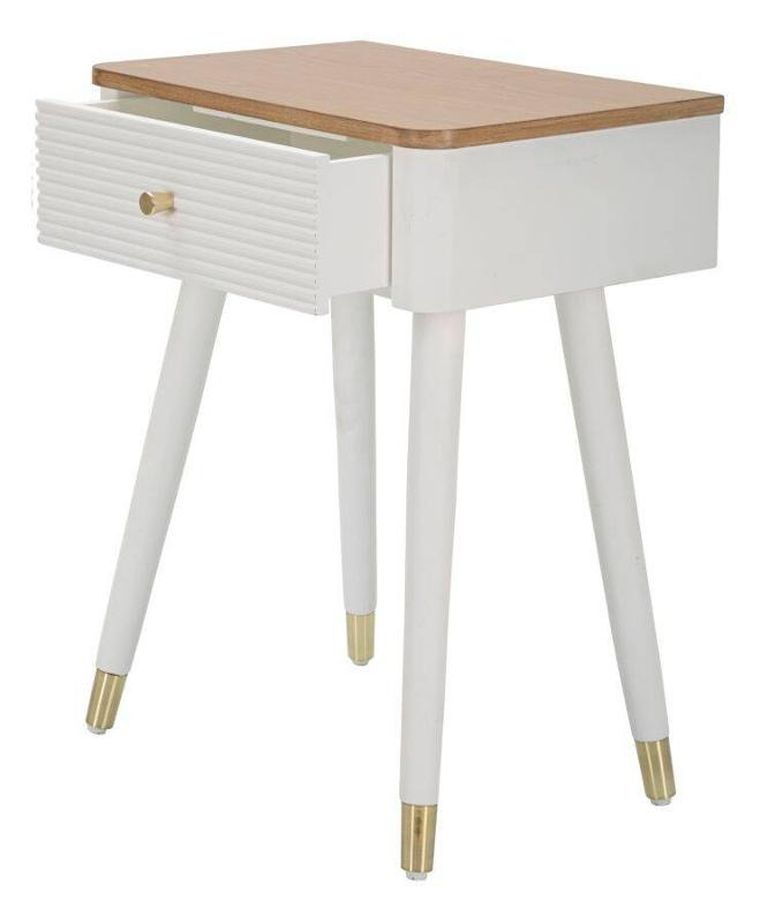 Mauro Ferretti, szafka nocna z szufladą i drewnianym blatem