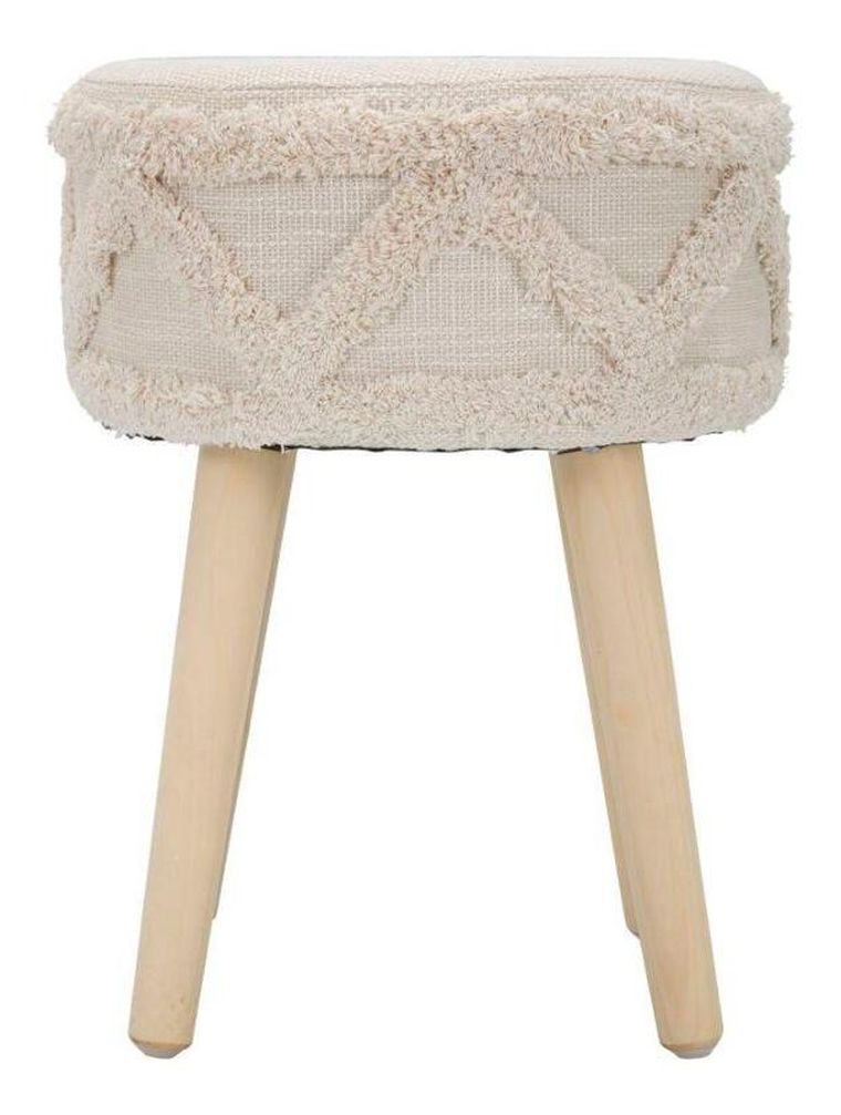 Mauro Ferretti, taboret w stylu boho, drewniane nogi, Ø 32 cm