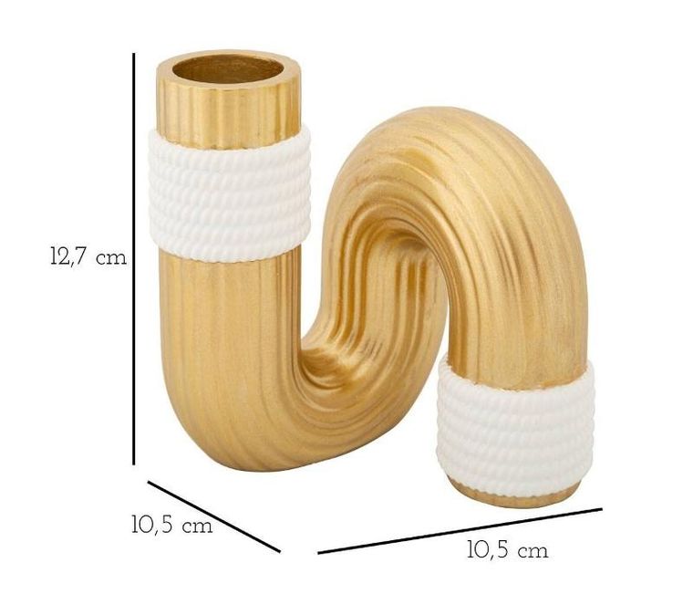 Mauro Ferretti, wazon w kształcie fali z polyresinu, wys. 13 cm