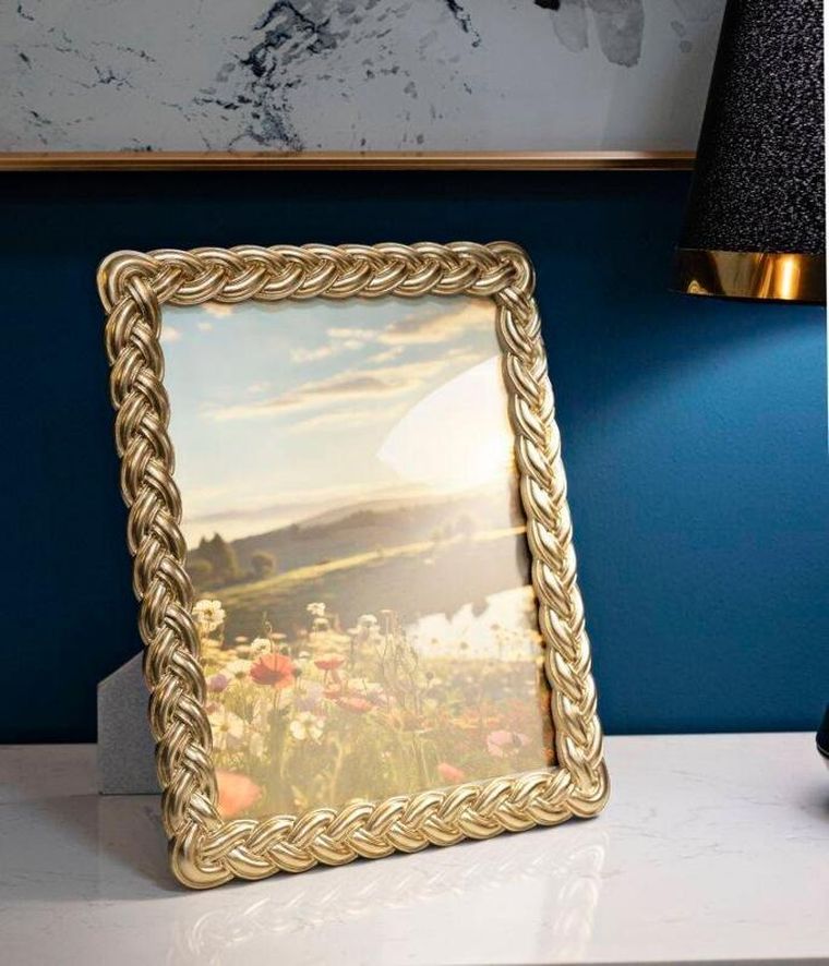 Mauro Ferretti, złota ramka ze sztuczną materią, 25-30 cm