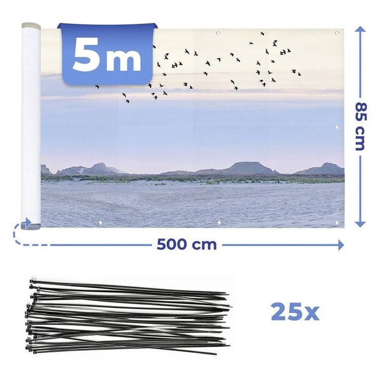 Maximex, osłona balkonowa z wzorem plaży, 5 mx85 cm