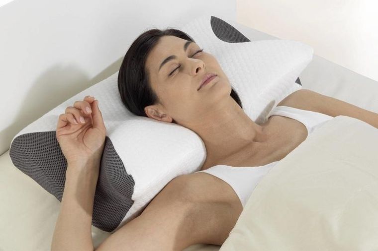 Maximex, poduszka pod głowę do spania na boku, memory foam, 60-36 cm