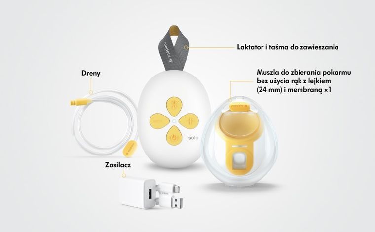 Medela, Solo Hands-Free, przenośny, pojedynczy, laktator elektryczny