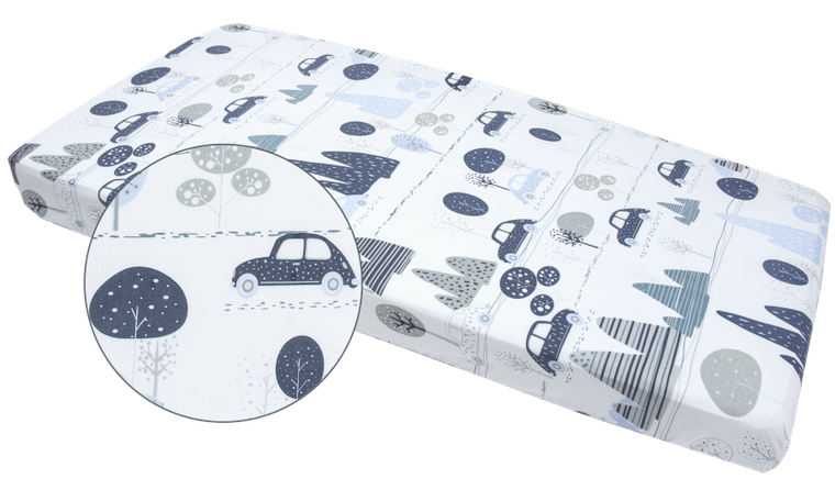 Medi Partners, Auta, Retro, prześcieradło z gumką, 60-120 cm