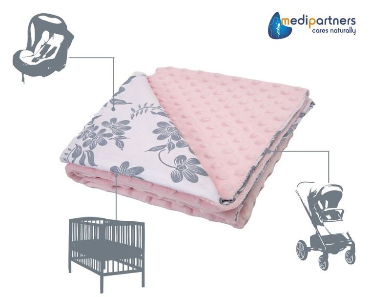 Medi Partners, Berry, kocyk minky, 75-100 cm