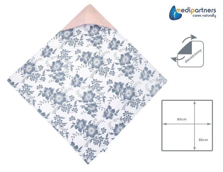 Medi Partners, Berry, otulacz do nosidełka, kocyk z kapturkiem, wafel, 85-85 cm