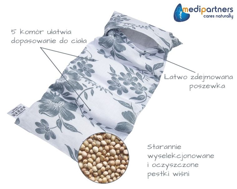 Medi Partners, Berry, termofor 5-komorowy z pestkami wiśni, 20-60 cm