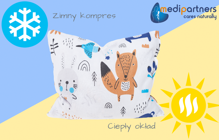 Medi Partners, Boho Animals, duży termofor z pestkami wiśni