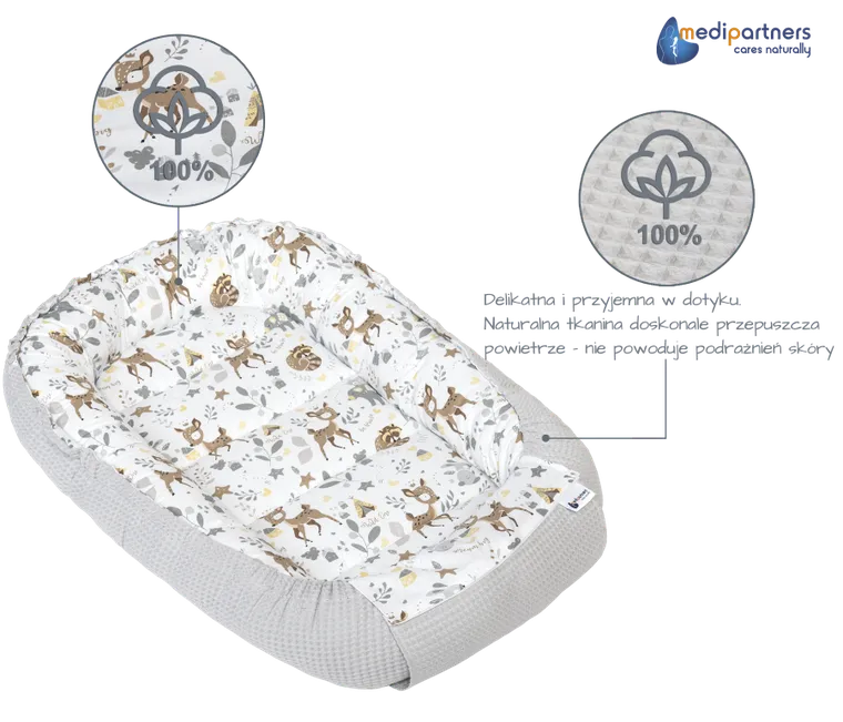 Medi Partners, Jelonki, gniazdo niemowlęce, kokon, wafel, szary