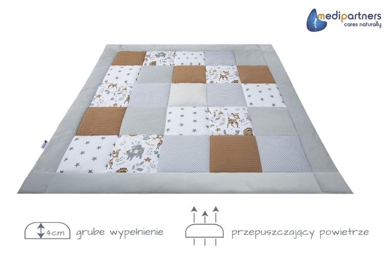 Medi Partners, Jelonki, mata do zabaw, kocyk, 100-100 cm