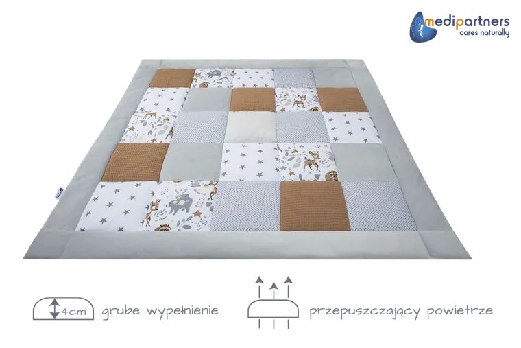 Medi Partners, Jelonki, mata do zabaw, kocyk, 120-120 cm