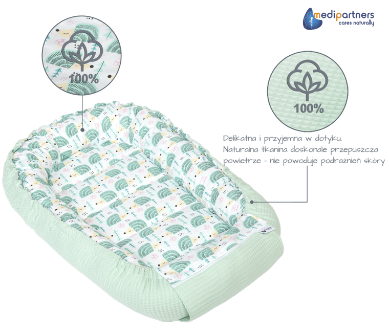Medi Partners, Jeże, gniazdo niemowlęce, kokon, wafel, miętowy