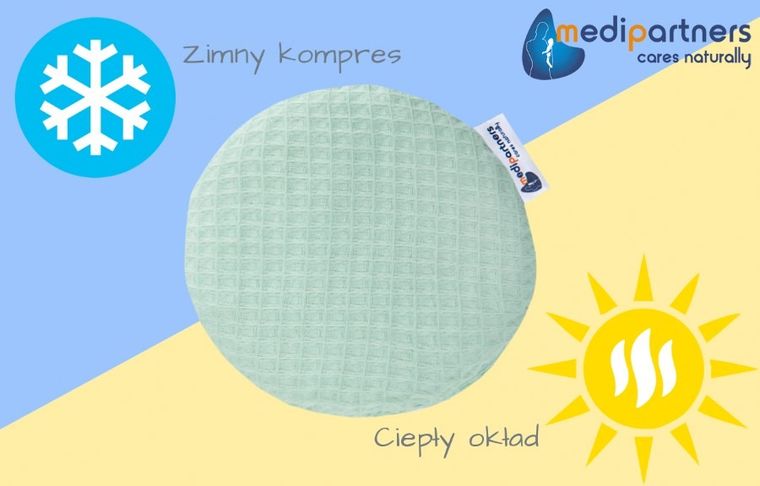 Medi Partners, mały termofor z pestkami wiśni, wafel, mięta