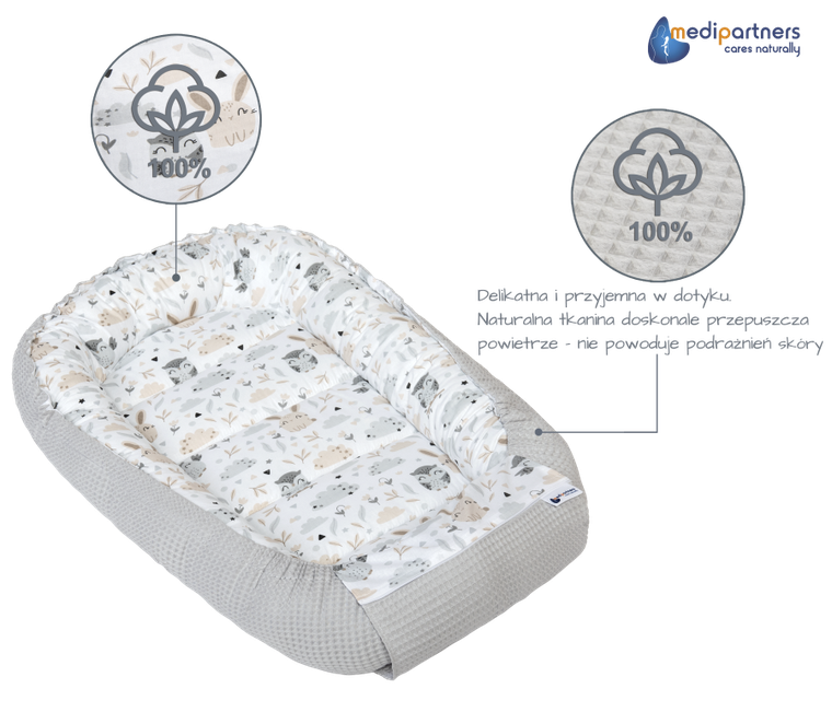 Medi Partners, Polana, gniazdo niemowlęce, kokon, wafel szary