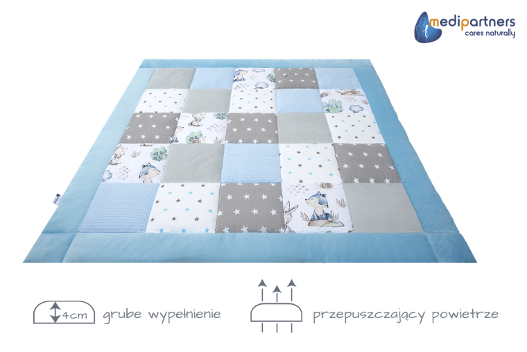 Medi Partners, Sarny, Jeż, mata do zabaw, kocyk, 120-120 cm