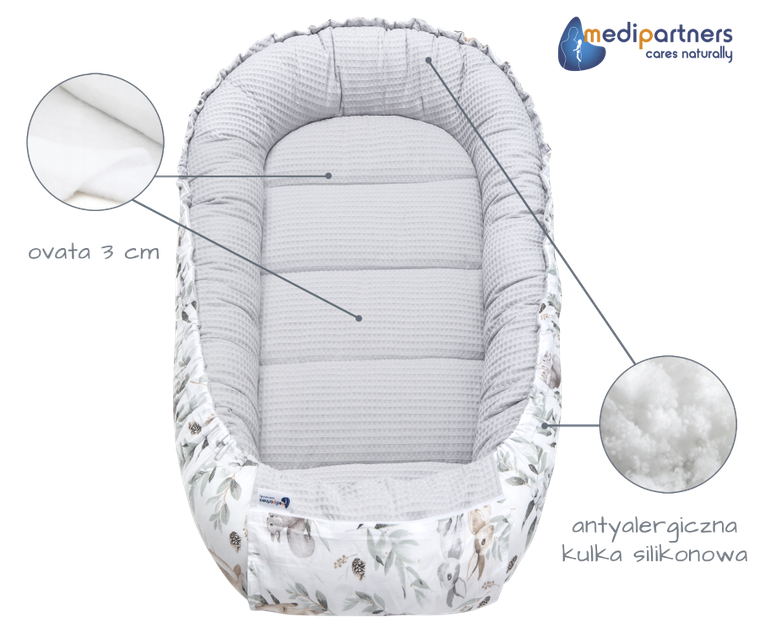 Medi Partners, Sarny, Liście, gniazdo, kokon dla niemowląt, wafel