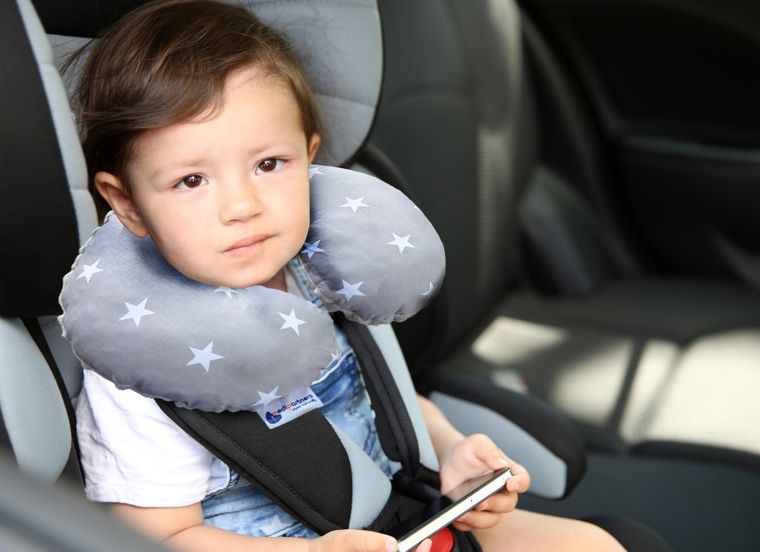 Medi Partners, Stars, poduszka podróżna, rogal, szara