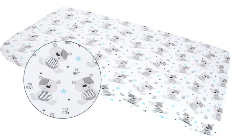 Medi Partners, Teddy, prześcieradło z gumką, 60-120 cm