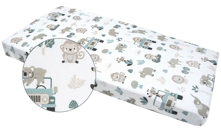 Medi Partners, Zoo, prześcieradło z gumką, 60-120 cm