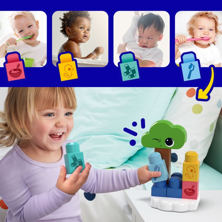 MEGA Bloks, Fisher-Price, W blasku księżyca i słoneczka, zestaw klocki i lampka nocna