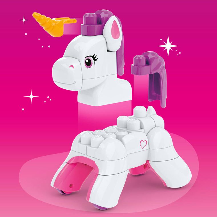 MEGA Bloks, Magiczny jednorożec do zbudowania, klocki, 26 elementów