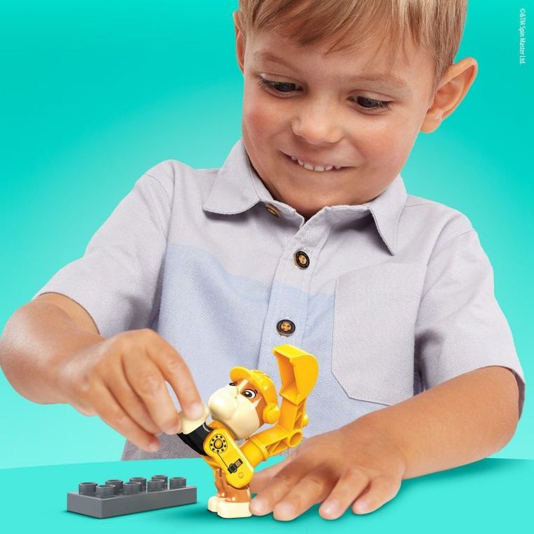 MEGA Bloks, Psi Patrol, figurka do budowania Rubble, klocki, 3 elementy