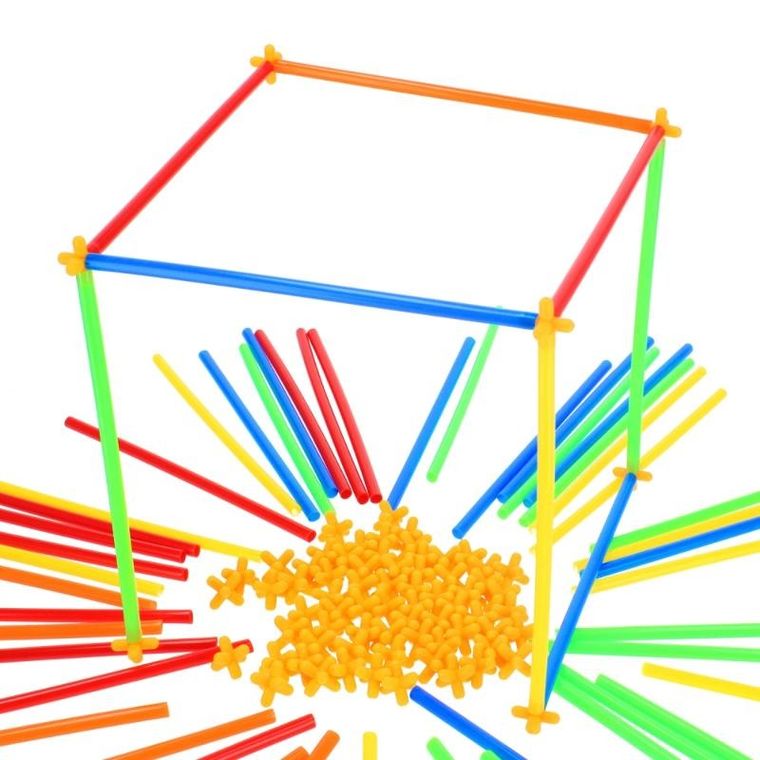 Mega Creative, klocki konstrukcyjne, słomki, 298 elementów