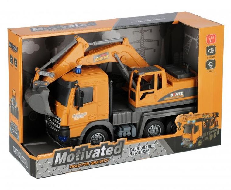 Mega Creative, koparka, interaktywny pojazd budowlany