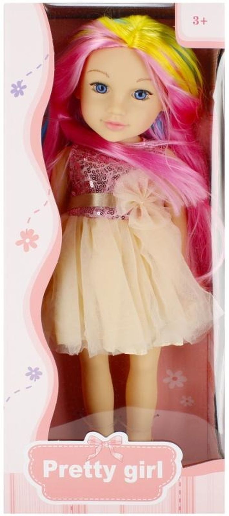 Mega Creative, lalka z kolorowymi włosami, 45 cm