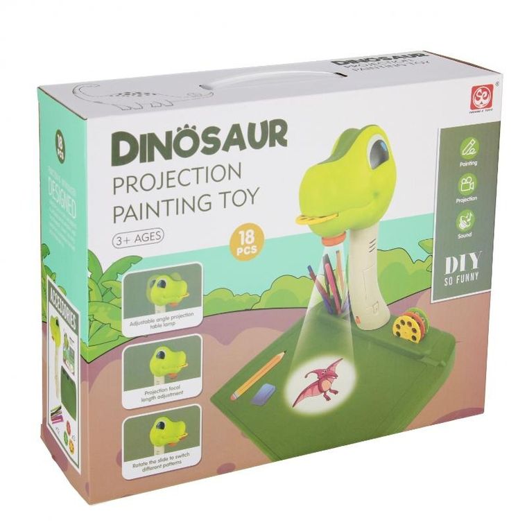 Mega Creative, projektor do nauki rysowania, dinozaur