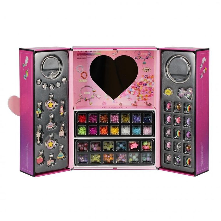 Mega Creative, szkatułka z biżuterią 3w1, zestaw piękności, 1 szt.