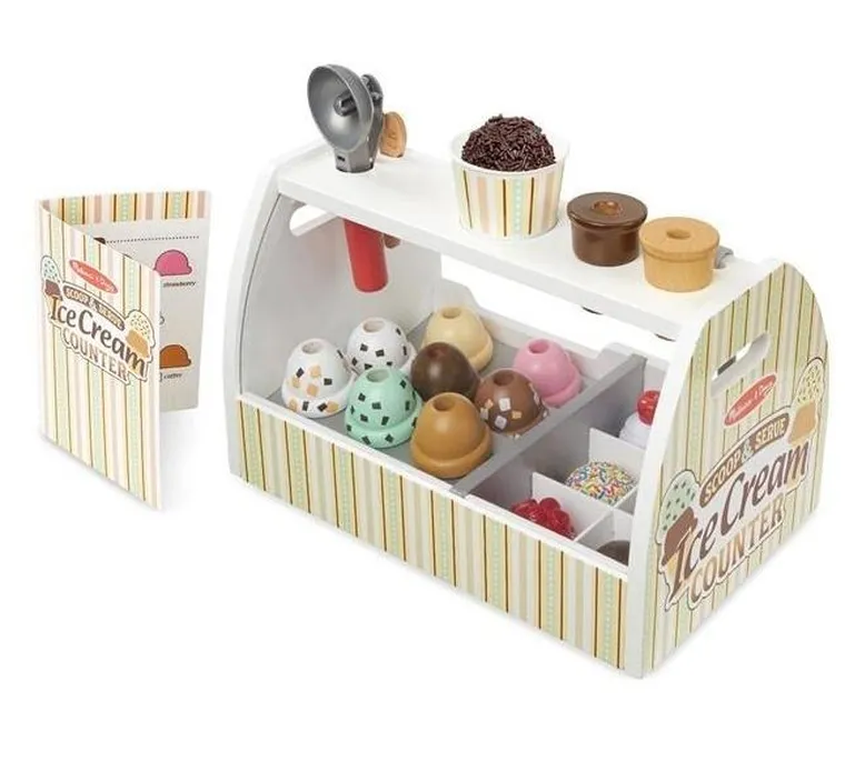 Melissa & Doug, duża lodziarnia, drewniana