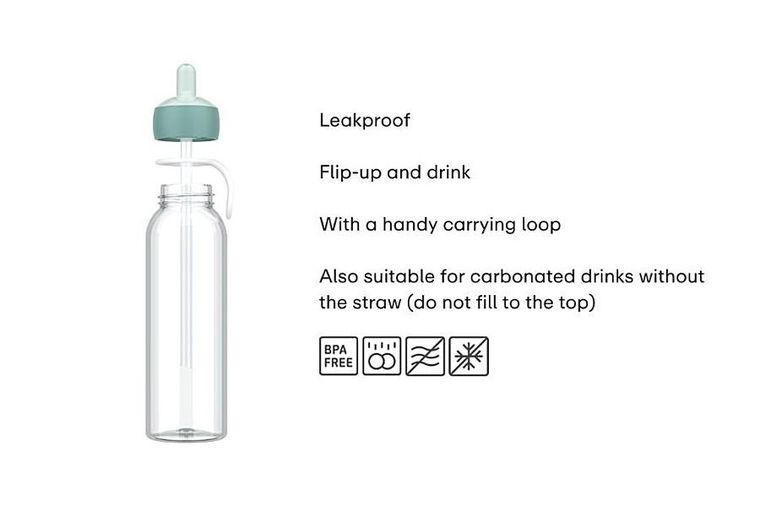 Mepal, Campus, butelka flip-up, Cool Mint, 500 ml