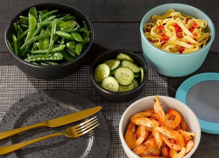 Mepal, Cirqula, zestaw 3 misek, okrągła, Nordic Blue, 500+1000+2000 ml