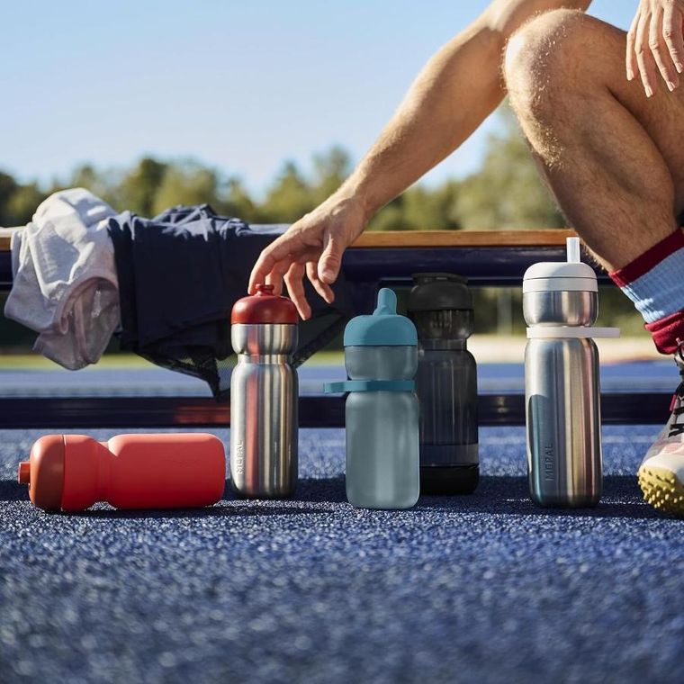 Mepal, Flip Active, bidon sportowy ze słomką, Apple Green, 600 ml