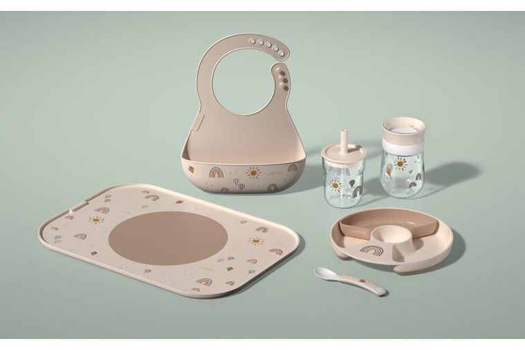 Mepal, Mio, Fairy Garden, śliniak silikonowy z kieszonką