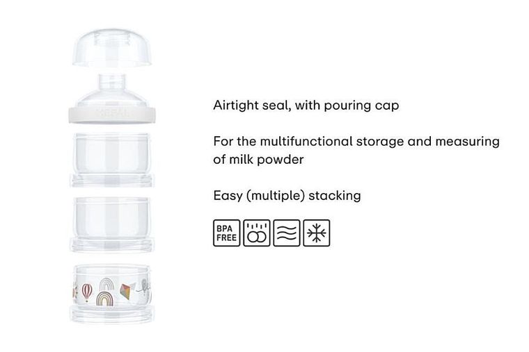 Mepal, Mio, Sunshine&Rainbow, pojemnik na mleko w proszku, 3-częściowy