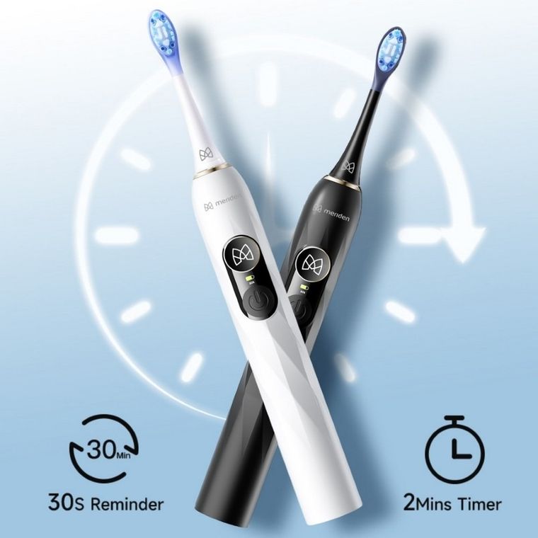 Meriden, Smart+, szczoteczka soniczna z wyświetlaczem LED, 5 trybów mycia, biała